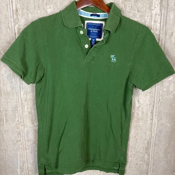 Mens Abercrombie & Fitch Muscle Fit Polo Shirt Bundle Green Brown Grey Size M - Picture 6 of 8